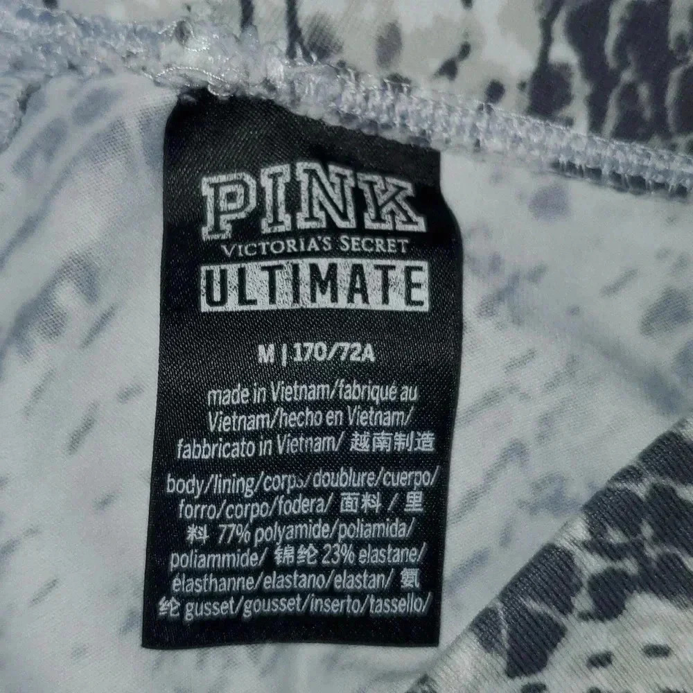 VS Victoria’s Secret Pink Sport Buttery Soft Legging Python White Grey Size M - Picture 6 of 9